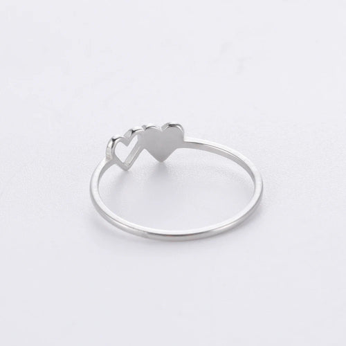 Silver Valentine's Day ring 
